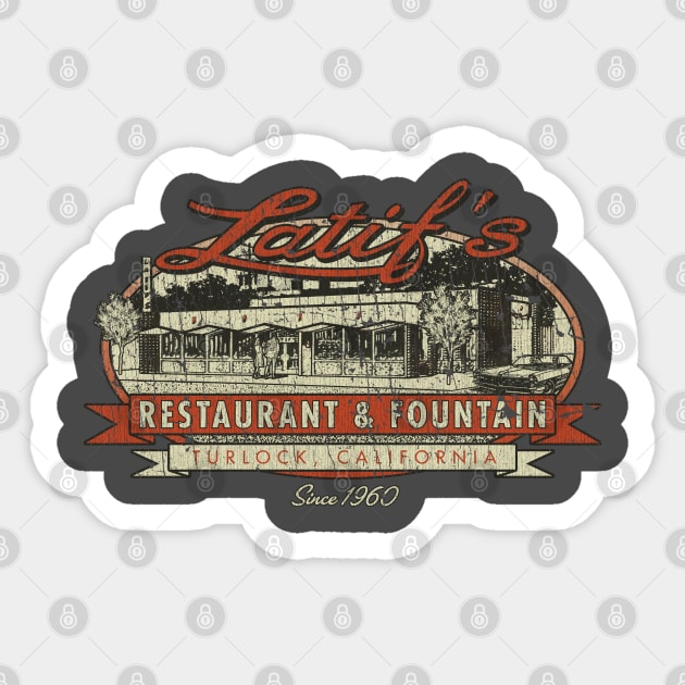 Latif’s Restaurant & Fountain 1960 Sticker by JCD666